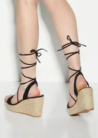 Lace Up Wedge Sandal