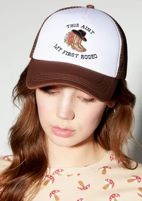 Brown Rodeo Embroidered Trucker Hat