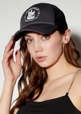 Black Nashville Trucker Hat