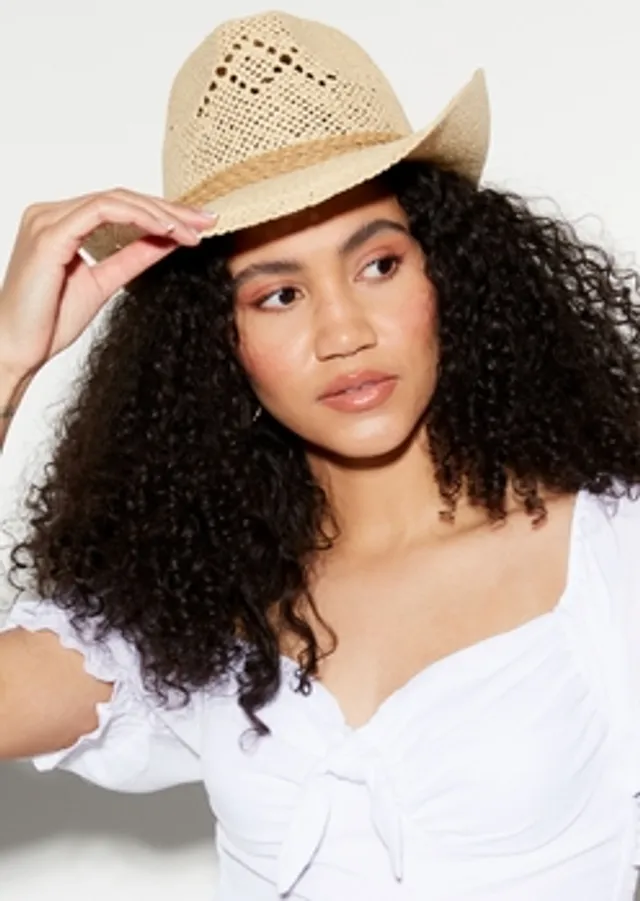 Rue21 Tan Straw Cowboy Hat