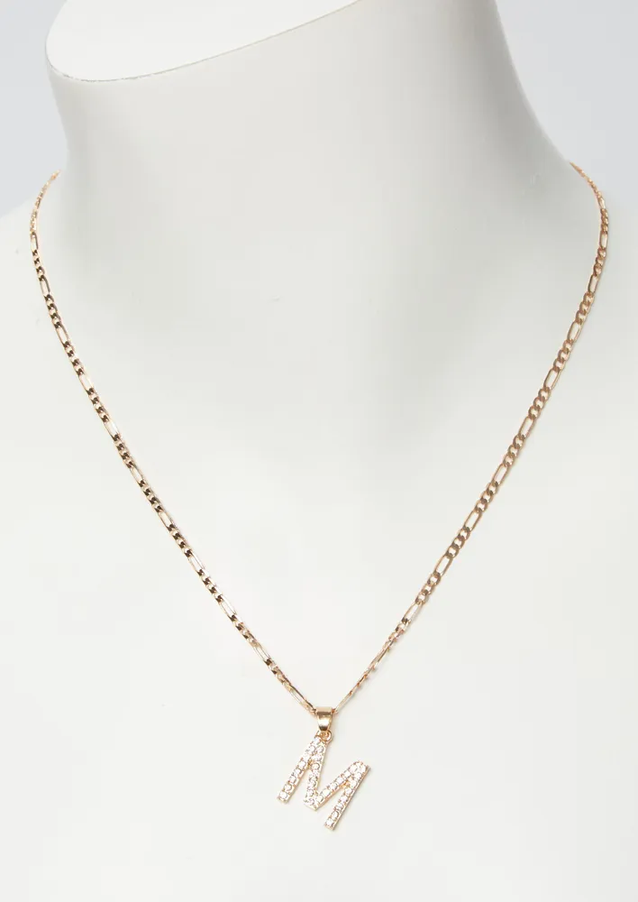 Jewelry | Gold B Rhinestone Initial Necklace | Poshmark