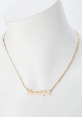 Gold Figaro Chain Beautiful Necklace