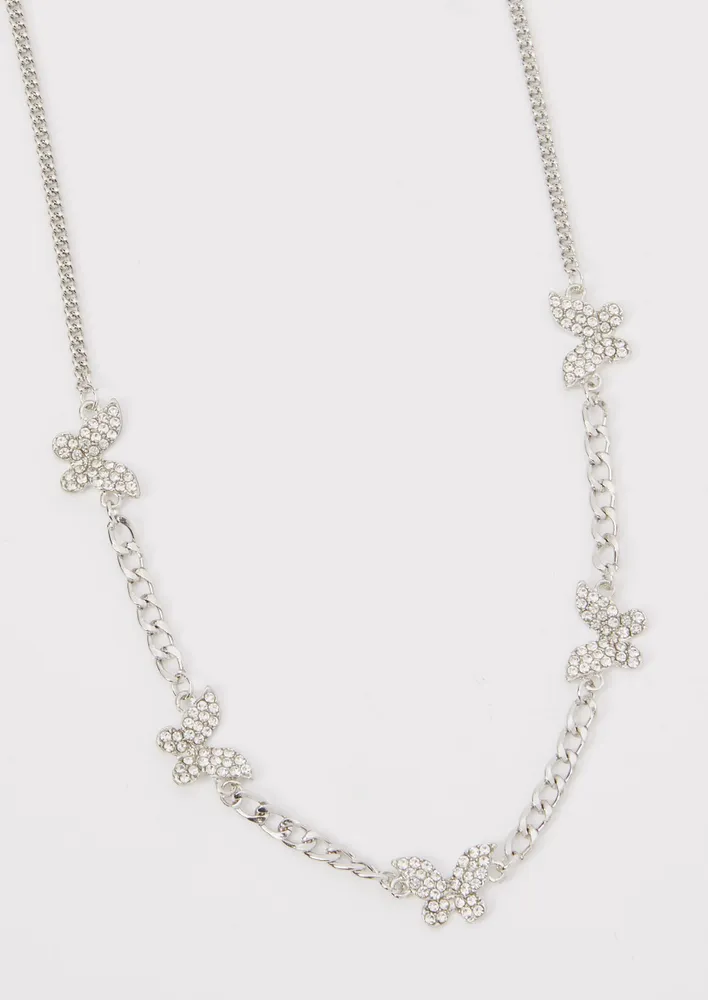 Stunning White Pave Heart Pendant Necklace with Chunky Gold Chain -  Walmart.com