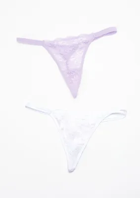 2-Pack Must Have Lace Thong Set