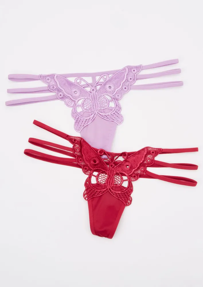 Butterfly Lace Thong