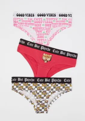 3-Pack Tiger Print Bikini Undies Set