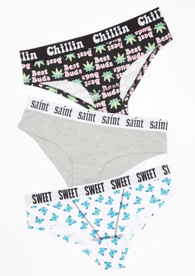 3-Pack Butterfly Print Bikini Undies