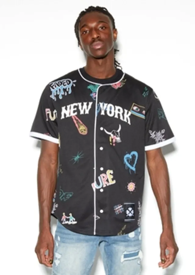 Rue21 New York Doodle Graphic Baseball Jersey