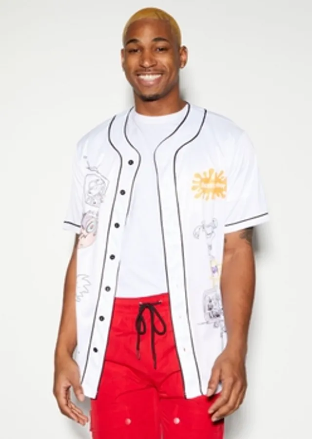 Rue21 Nowhere Fast Flame Graphic Baseball Jersey