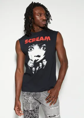 Scream Graphic Muscle Tank