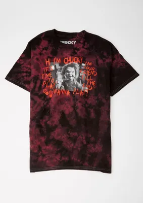 Red Tie Dye Chucky Graphic Tee