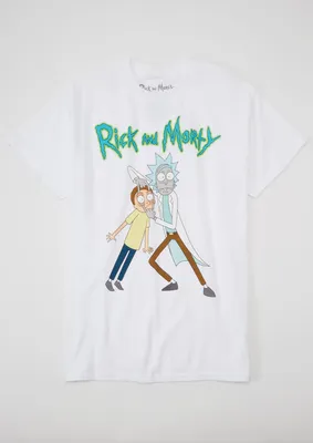 White Rick And Morty Graphic Tee