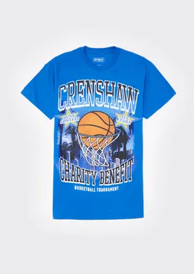 Royal Blue Crenshaw Basketball Graphic Tee
