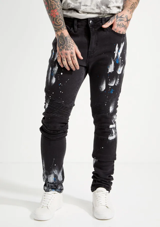 Rue21 Black Paint Splatter Graffiti Print Skinny Jeans