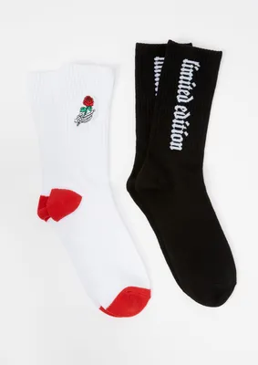 2-Pack Rose Limited Edition Crew Socks