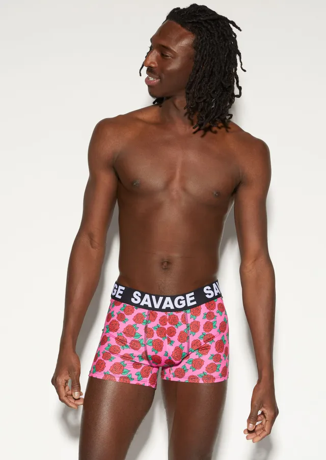 Rue21 Pink Savage Print Long Length Boxer Briefs