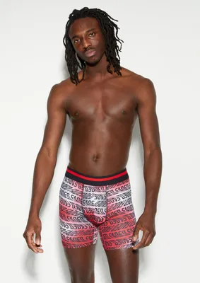 Red Faded Print Boxer Briefs