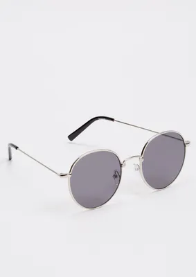 Gray Round Sunglasses