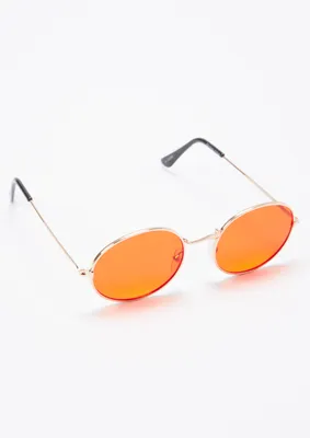 Orange Round Lens Sunglasses