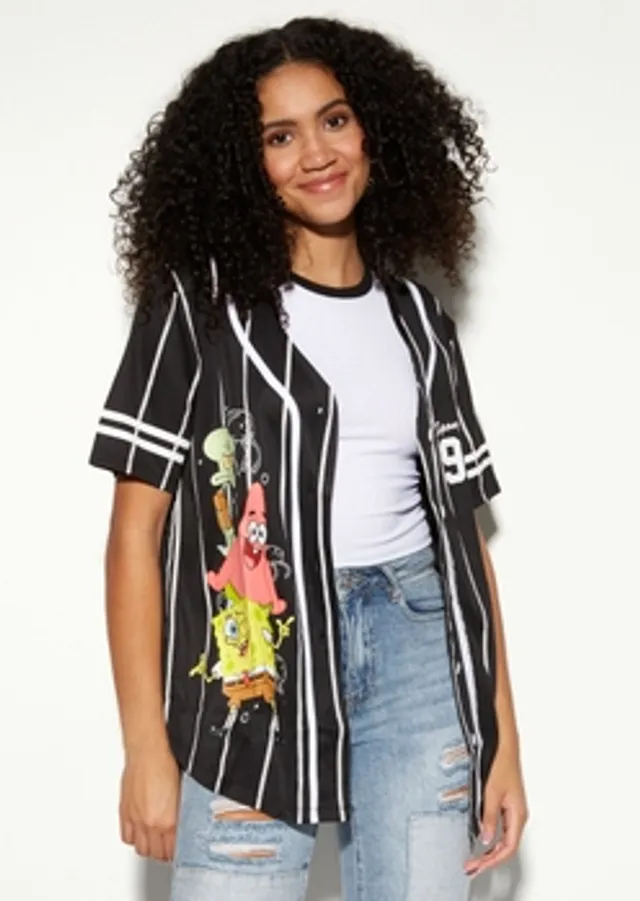 Rue21 Pinstriped New York Embroidered Baseball Jersey