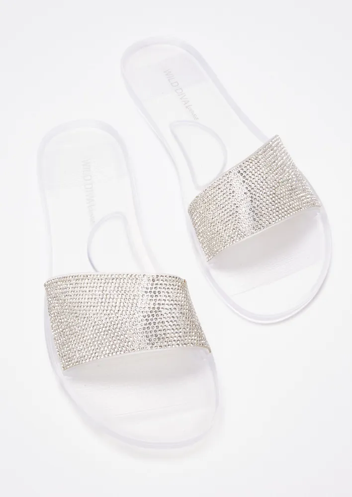 clear glitter slides