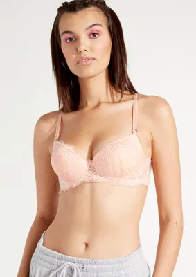 Rue21 Rose Print Must Have Extreme Push Up Plunge Bra