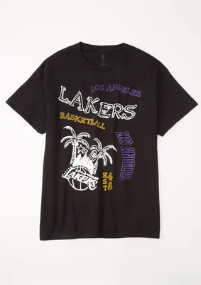 Black Lakers Doodle Graphic Tee