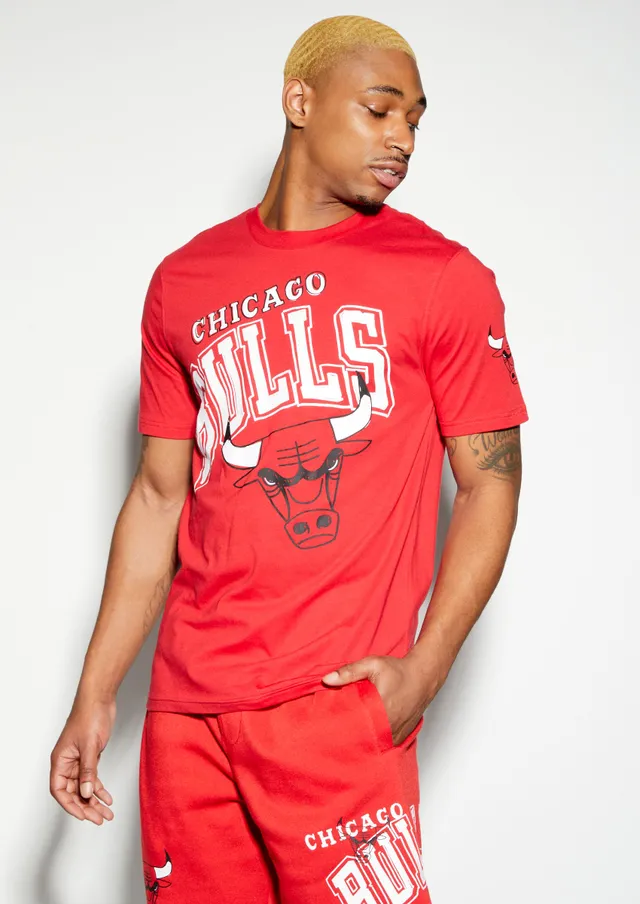 NEW ERA CHICAGO BULLS SPLIT GRAPHIC T-SHIRT RED