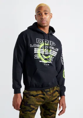 Graffiti Smiley Face Graphic Hoodie