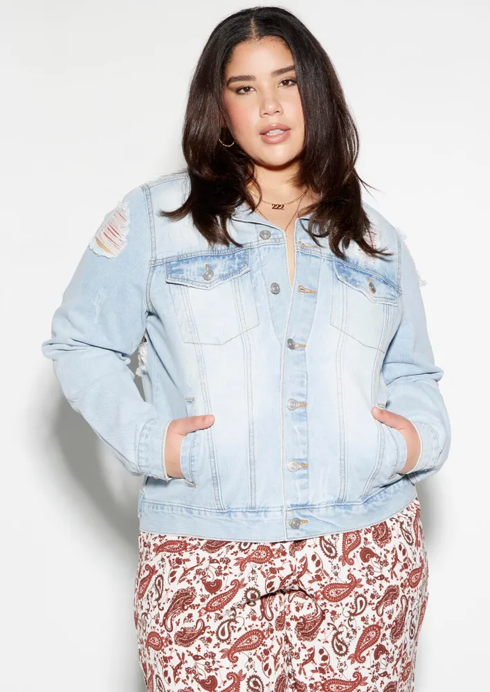 Aéropostale Seriously Stretchy Light Wash Denim Jacket