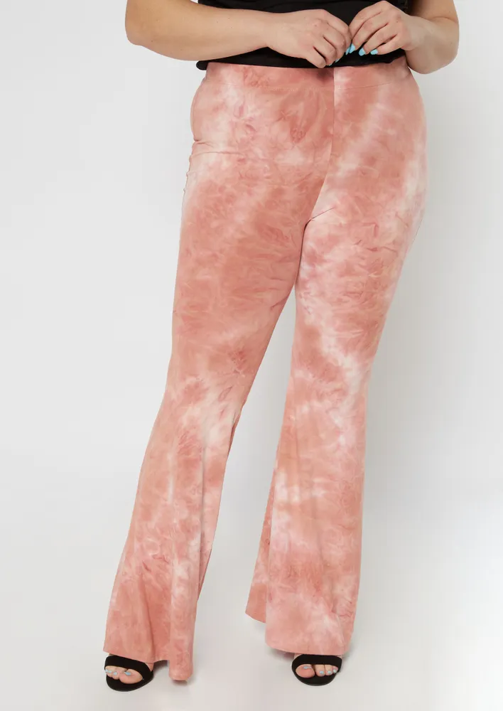 Soft Knit Flare Pants - Soft Pink