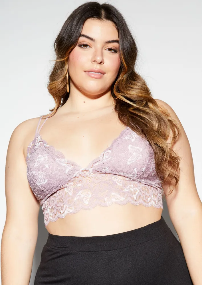 THE BUTTERFLY TRIANGLE BRA SET - Maison Laced