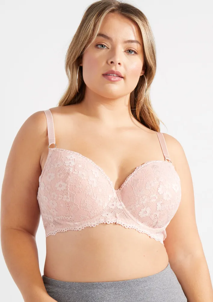 Rue21 Plus Light Pink Must Have Extreme Push Up Demi Bra
