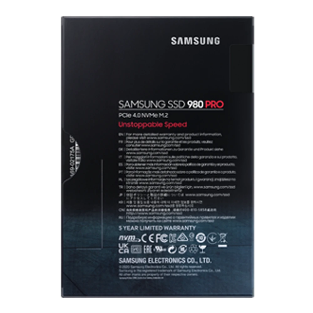 980 PRO 500GB PCIe NVMe 4.0 M.2 Internal SSD (MZ-V8P500B) | Samsung Canada