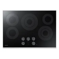 30" 5-Element Smart Electric Cooktop with Knob Controls | Samsung CA