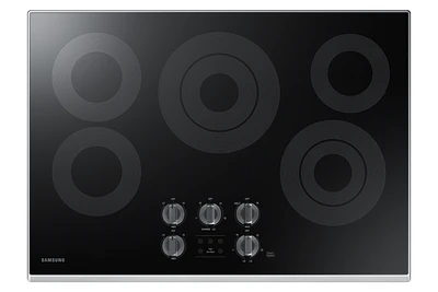 30" 5-Element Smart Electric Cooktop with Knob Controls | Samsung CA