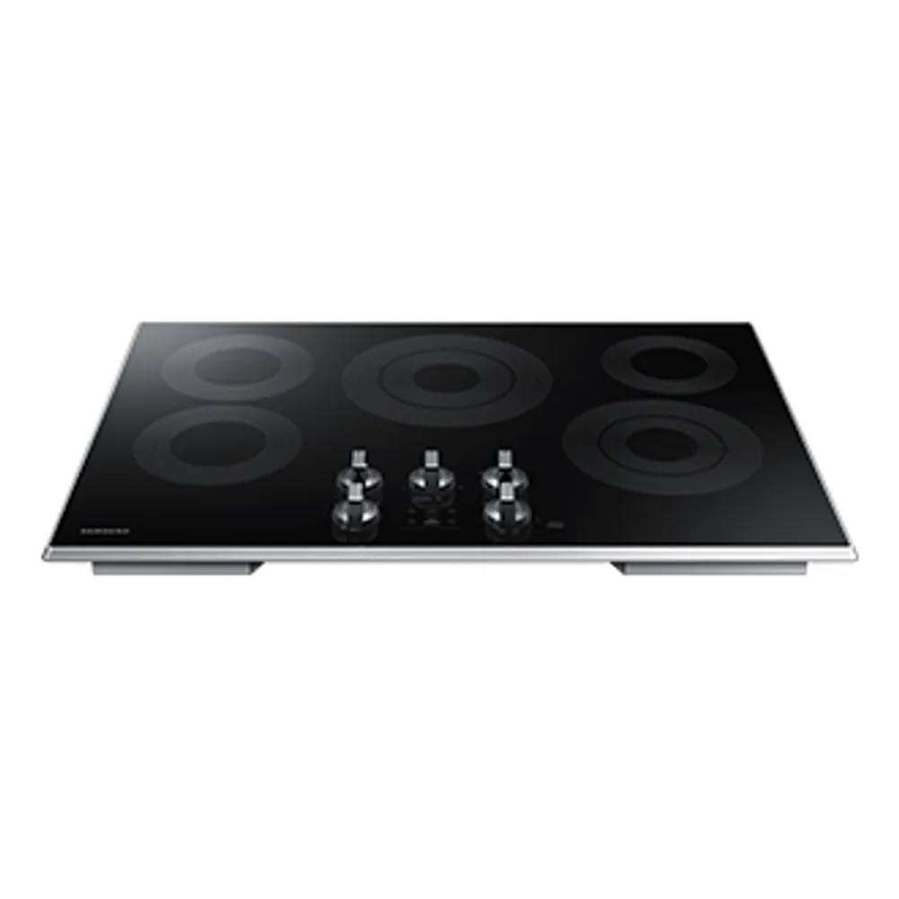 30" 5-Element Smart Electric Cooktop with Knob Controls | Samsung CA