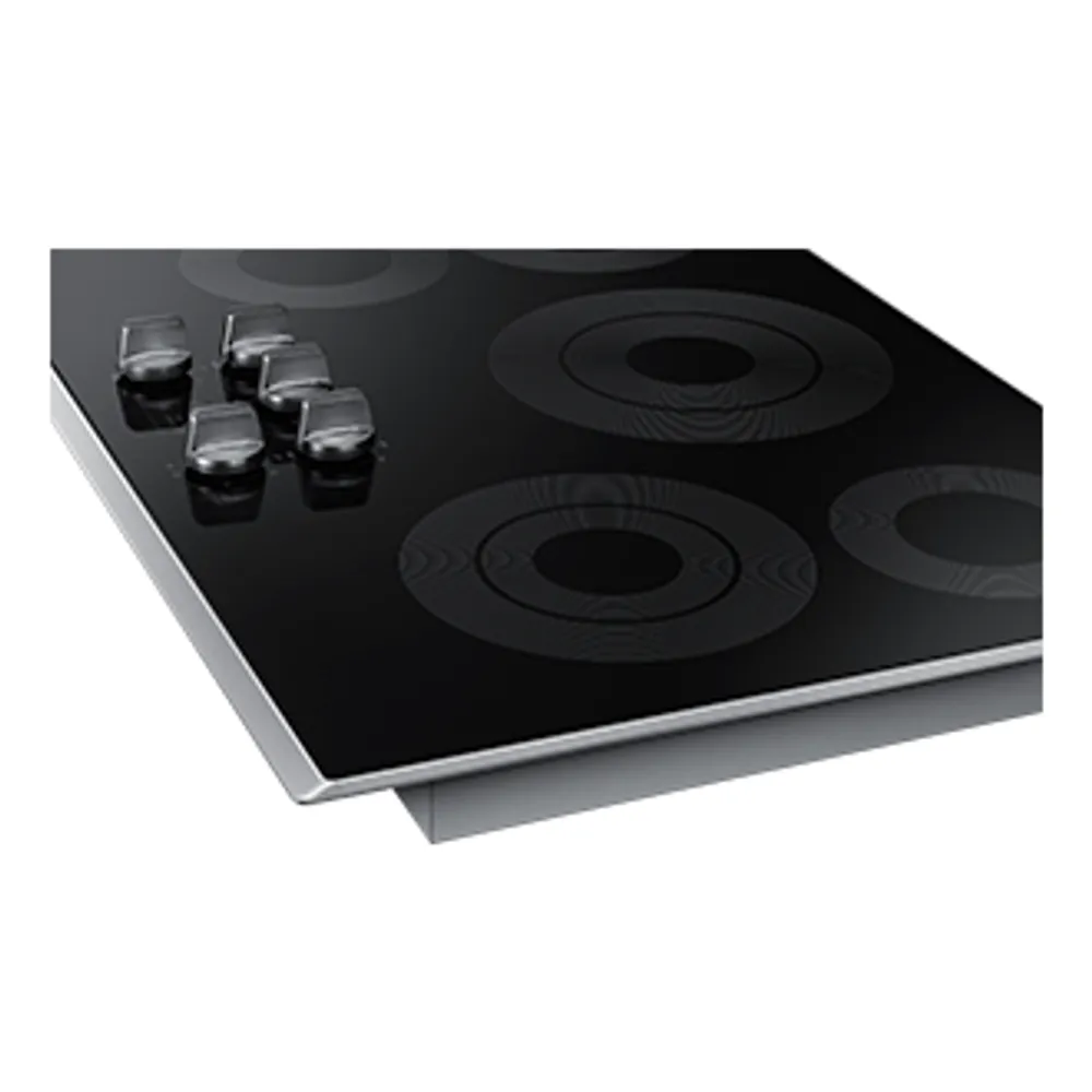 30" 5-Element Smart Electric Cooktop with Knob Controls | Samsung CA