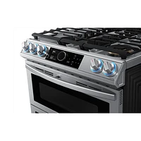 30" 6.3 cu. Ft. Smart Dual Fuel Slide-in True Convection Range with Smart Dial, Flex Duo™ & Air Fry I Samsung Canada