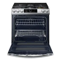 30" 6.3 cu. Ft. Smart Dual Fuel Slide-in True Convection Range with Smart Dial, Flex Duo™ & Air Fry I Samsung Canada