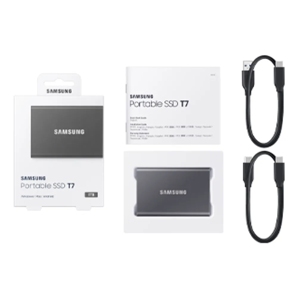 Portable SSD T7 USB 3.2 1TB (Titan Gray) | Samsung Canada