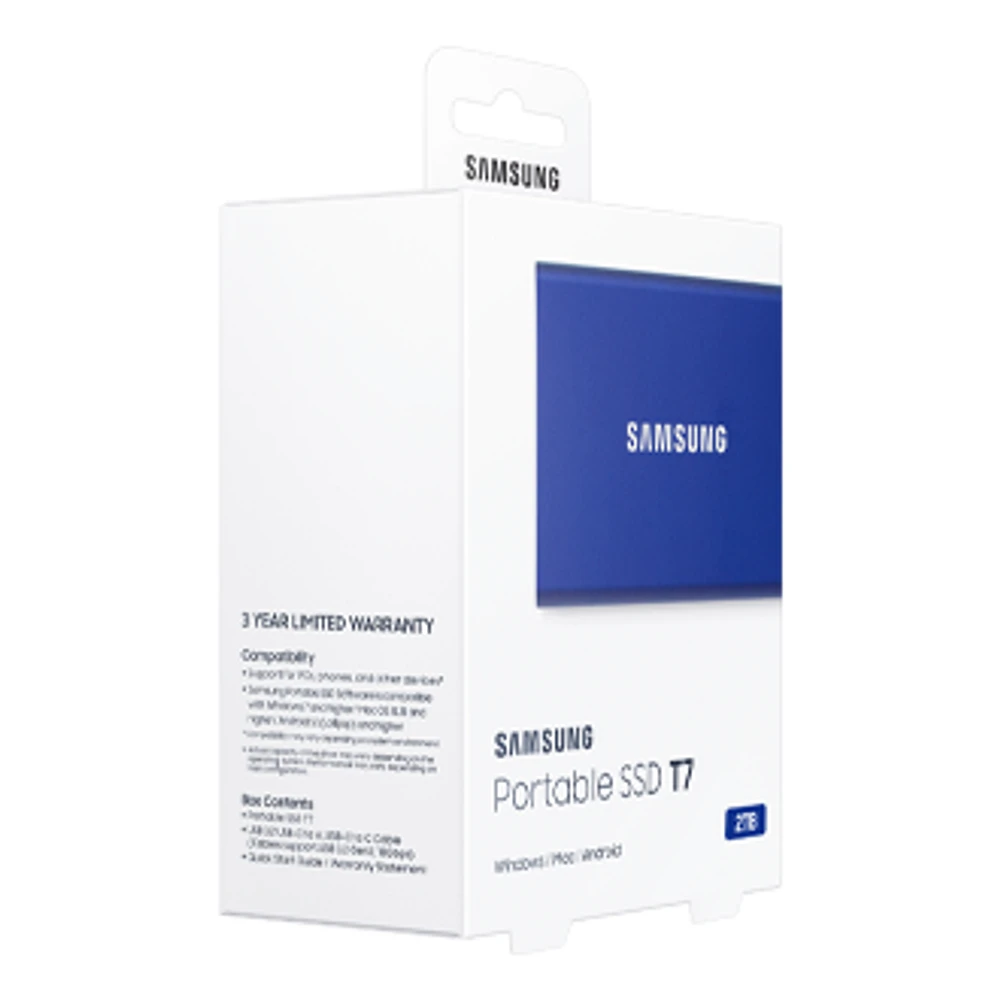 Portable SSD T7 USB 3.2 2TB (Indigo Blue) | Samsung Canada