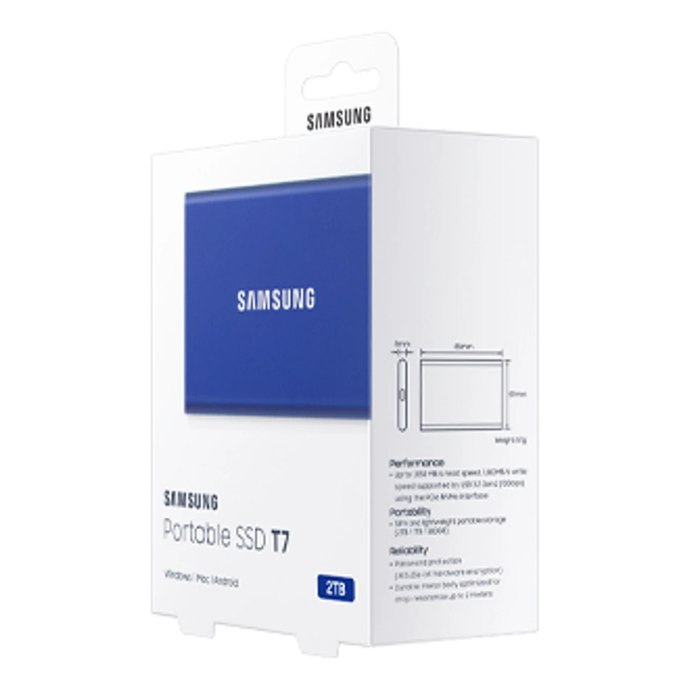 Portable SSD T7 USB 3.2 2TB (Indigo Blue) | Samsung Canada