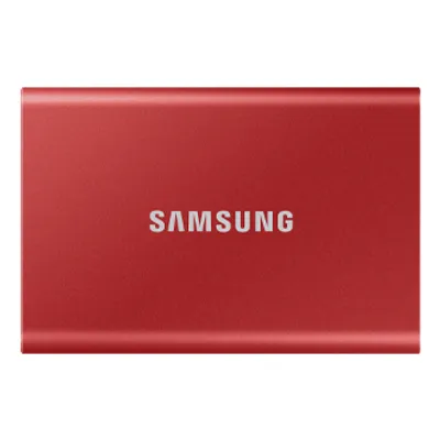Business | Portable SSD T7 USB 3.2 2TB (Metallic Red) | Samsung Canada