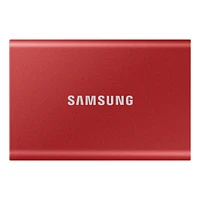 Business | Portable SSD T7 USB 3.2 2TB (Metallic Red) | Samsung Canada