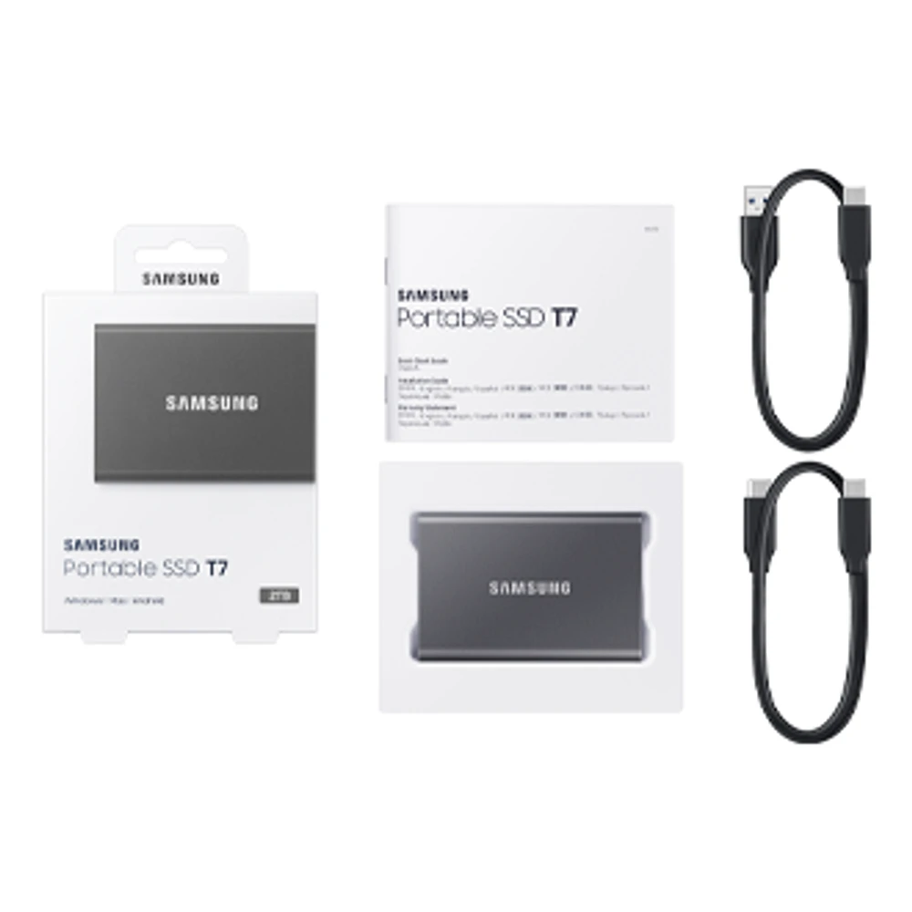 Portable SSD T7 USB 3.2 2TB (Titan Gray) | Samsung Canada