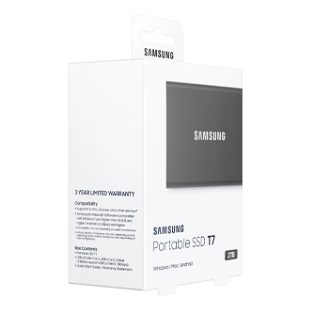 Portable SSD T7 USB 3.2 2TB (Titan Gray) | Samsung Canada