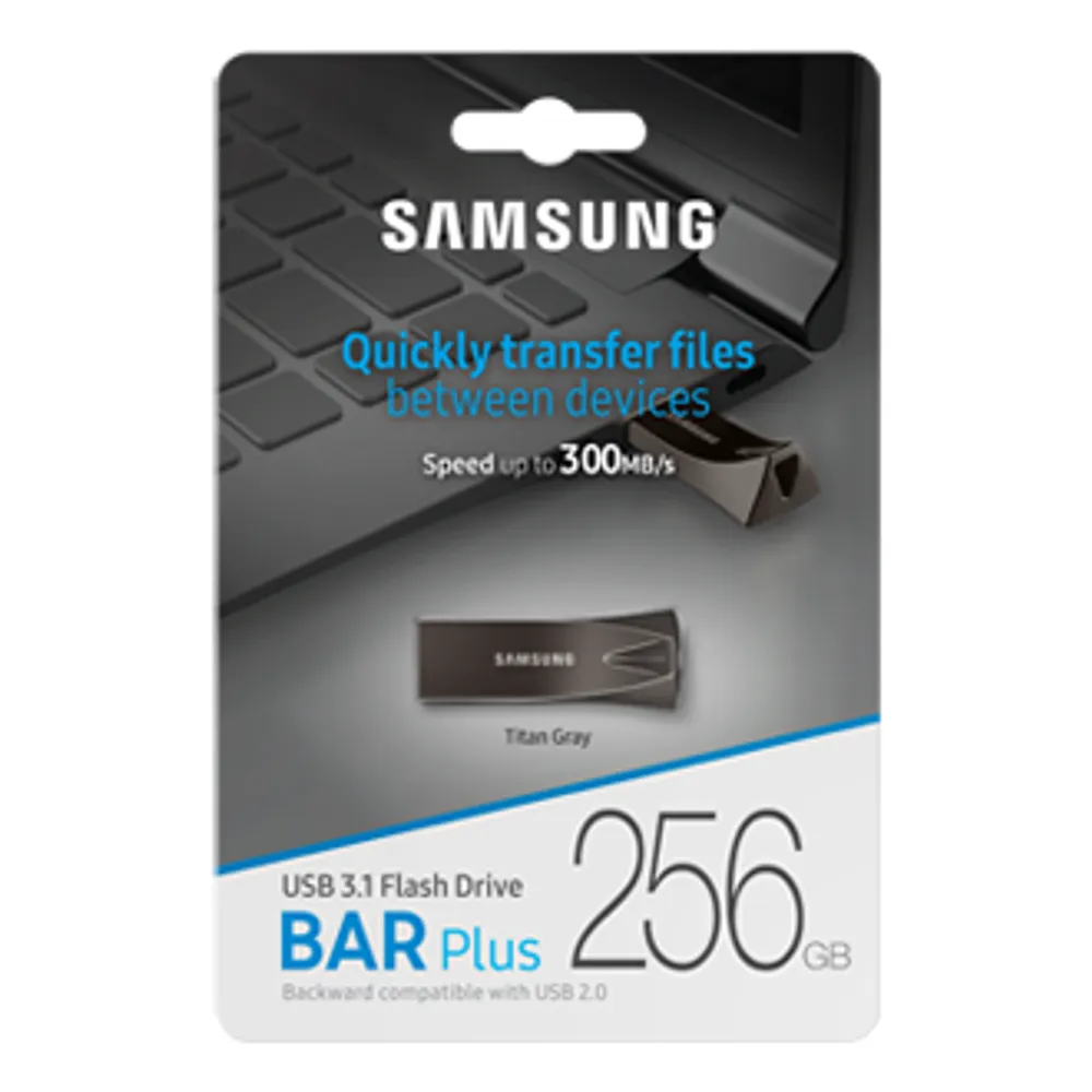 Samsung BAR Plus USB 3.1 Flash Drive Grey (256GB) | Samsung Canada