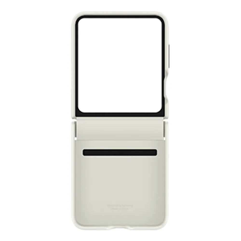 Galaxy Z Flip5 Flap Eco-Leather Case | Cream | Samsung Canada