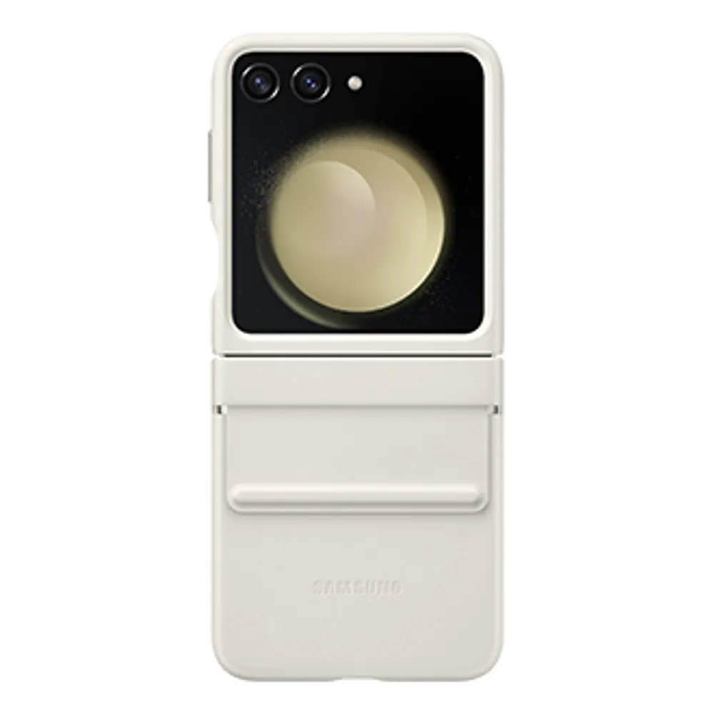 Galaxy Z Flip5 Flap Eco-Leather Case | Cream | Samsung Canada